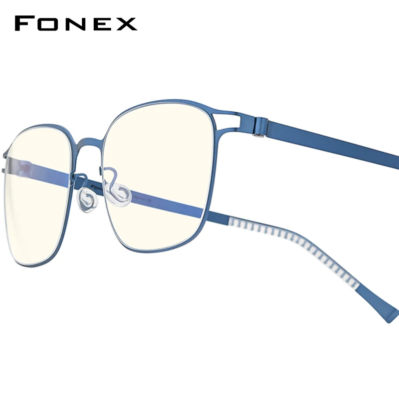 FONEX Anti Blue Light Blocking Glasses Women Screwless Eyeglasses Germany Japanese Ultralight Screwless Eyewear AB020