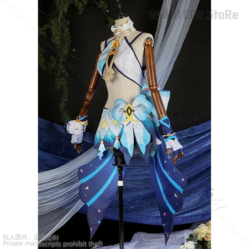 لعبة Mualani-Anime Genshin تأثير تأثيري زي للنساء ، فستان جميل ، الدعائم لوليتا ، زي حفلة الهالوين ، لعب الأدوار ، جديد