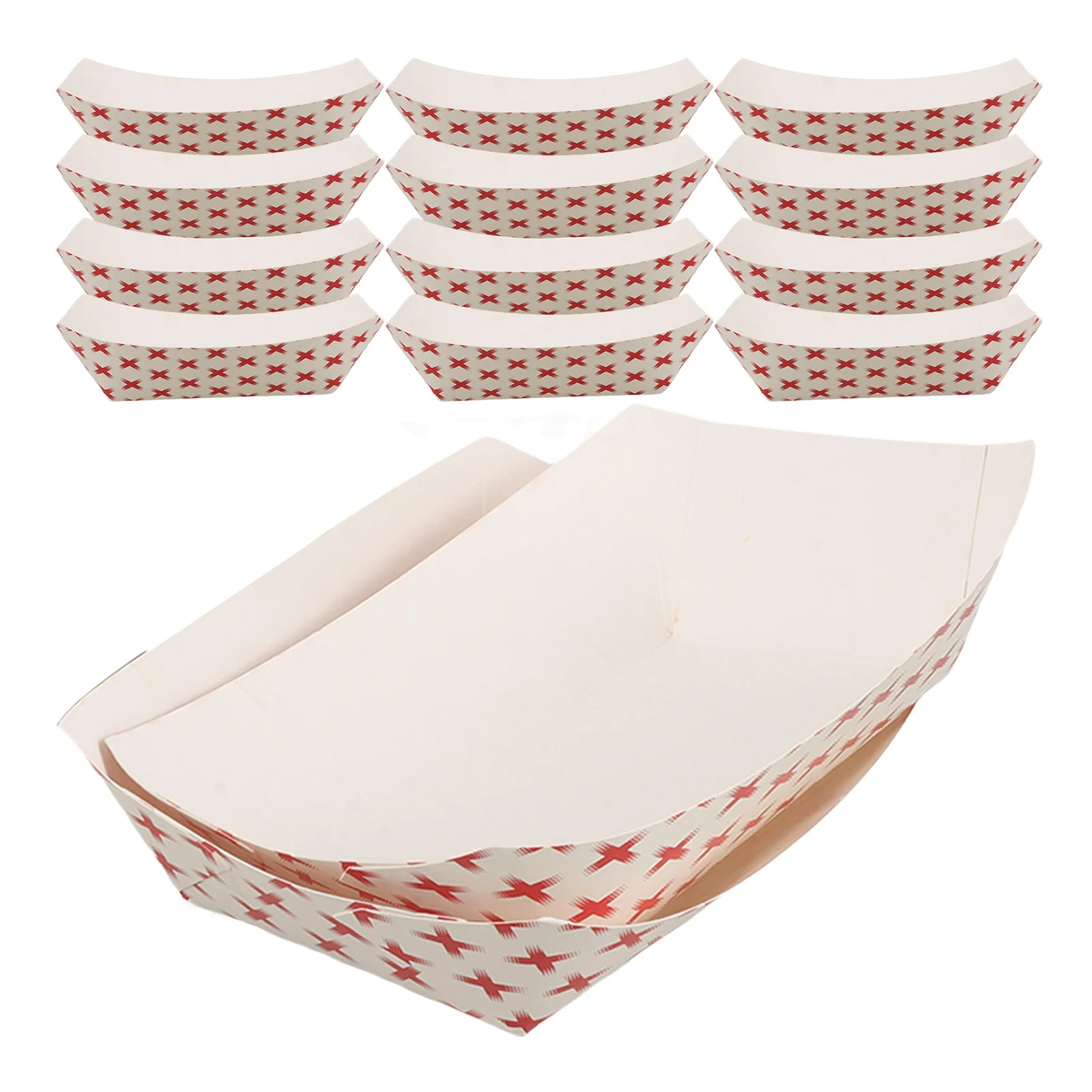20 Pcs Kraft Paper Shipping Box Containers for Food Storage Tray Hot Dog Holder Trays Sushi Dogs Case Snack Serving