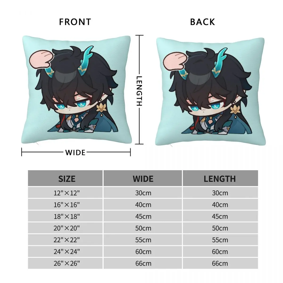 Dan Heng Imbibitor Lunae Honkai Star Rail Square Pillowcase Polyester Linen Velvet Pattern Zip Decor Sofa Cushion Cover 18