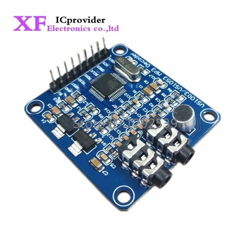 1 szt. VS1003 MP3 moduł dekodowania VS1003B zawierający mofony STM32 Mrocontroller akcesoria do płyt rozwojowych