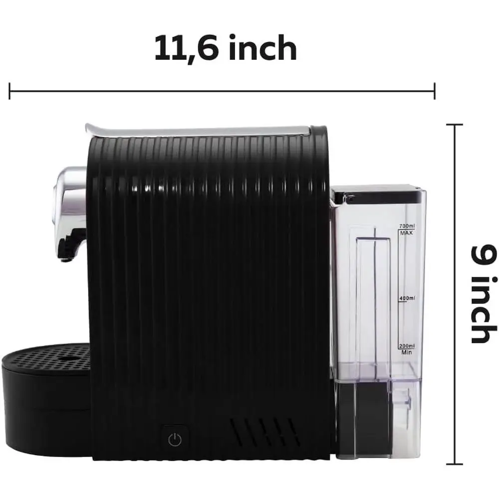 Espresso Machine Single Serve Coffee Maker Compatible with Nespresso Original Capsules Programmable One Touch Quick Heat Up