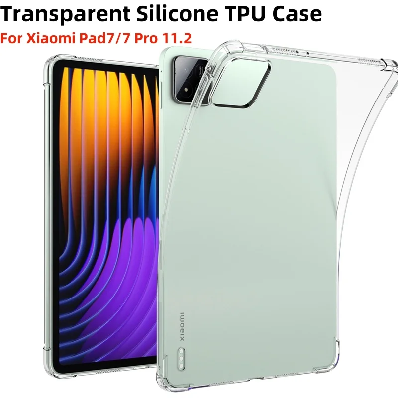 

Transparent PC Case For Xiaomi Mi Pad 7 Pro 11.2 Clear Shockproof Air-bag Silicone TPU Case for Xiaomi Pad 6 6 Pro 11inch Cover