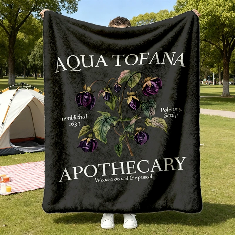 Aqua Tofana Apothecary Flannel Blanket Giulia Feminist Reproductive Rights Flannel Throw Smash The Patriarchy My Body