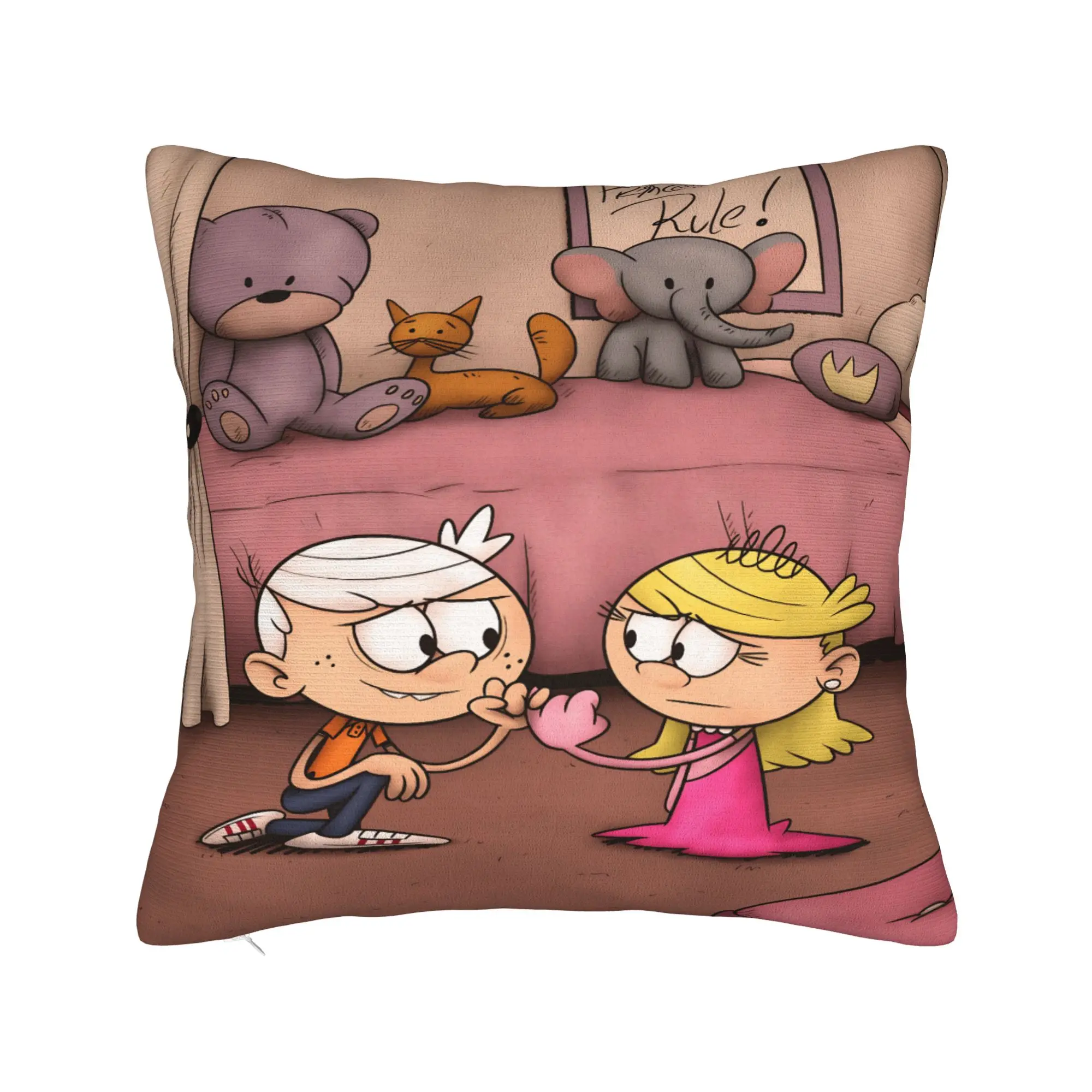 Pillow Cover L-Loud Houses Family Cartoon  Kawaii Pillow Case For Wedding Party Home Decor Pillowcases