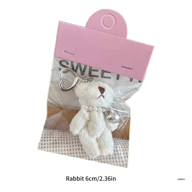 Creative Rabbit/Bear Keyring Bag Pendant Trendy Car Keychain Bag Accessory