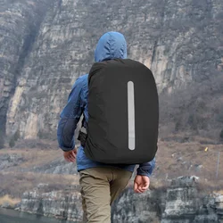 Portable Waterproof Backpack Rain Cover School Bag Satchel Protection Cover with Reflective Strips for Outdoor Camping Hiking