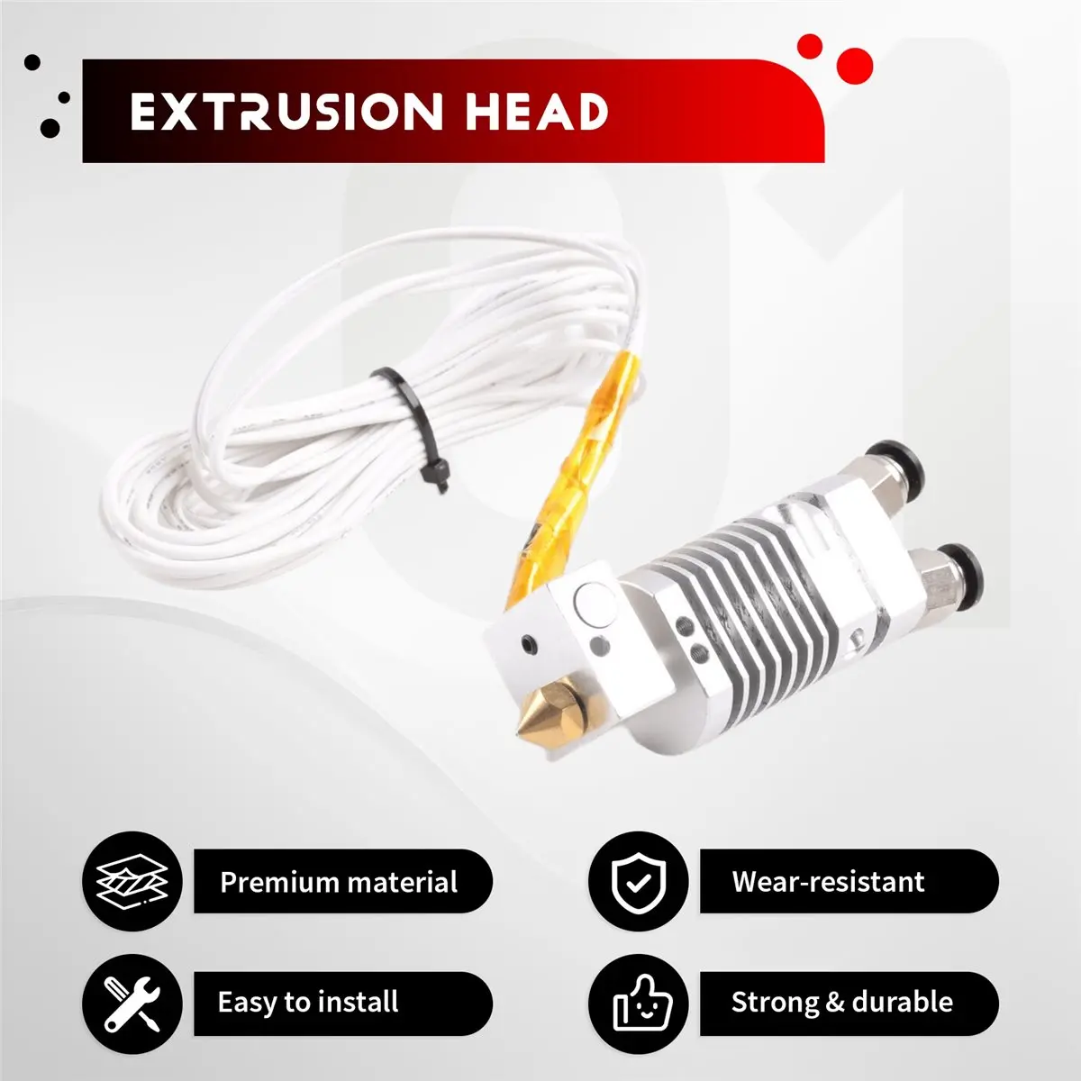 [AC18 Digital]/New for 2E Dual-Color Two-in-One-Out Extrusion Head (with Heating Rod and Thermistor Wire) 24V 3D Printer