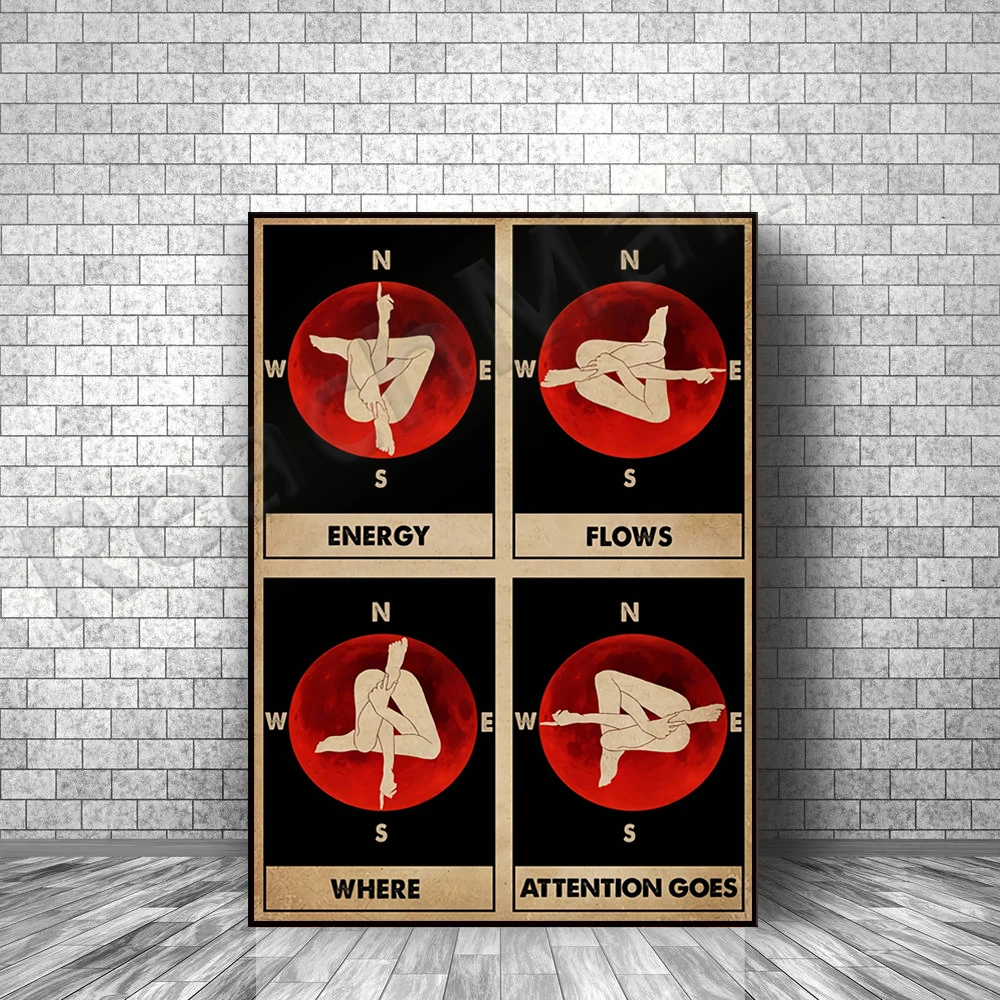 Yoga Poster, Iyengar Yoga Asanas, Yoga Poses Poster, Yoga Vintage Prints Wall Decor, Gifts For Yoga Lovers