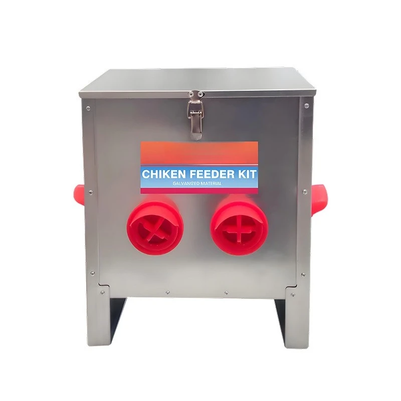 熱販売亜鉛メッキ鶏用フィーダー、廃棄物ゼロ分割式金属家禽用フィーダー、大容量ポータブル