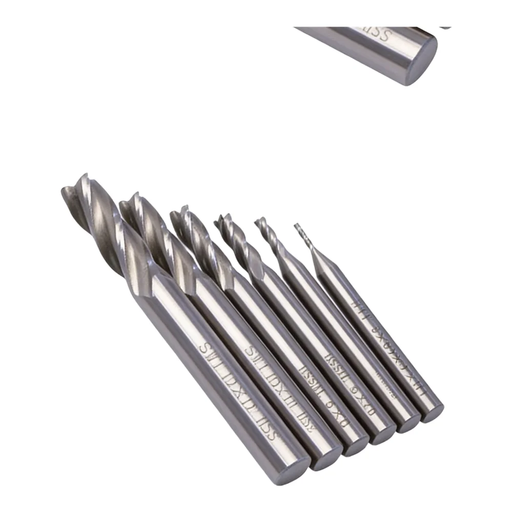 4 Flute Carbide End Mill Set 8pcs 2 3 4 5 6 8 10 12mm HSS CNC Cutter with Enhanced Chip Removal and Durability