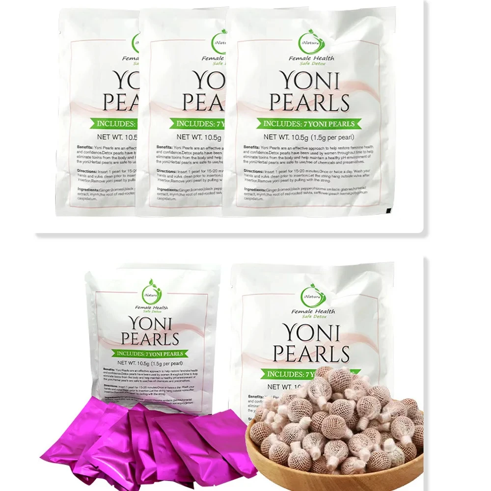 

7Pcs Yoni Detox Pearls Tampons Herbal Natural Vaginal Womb Cleansing Clean Point For Fibroids