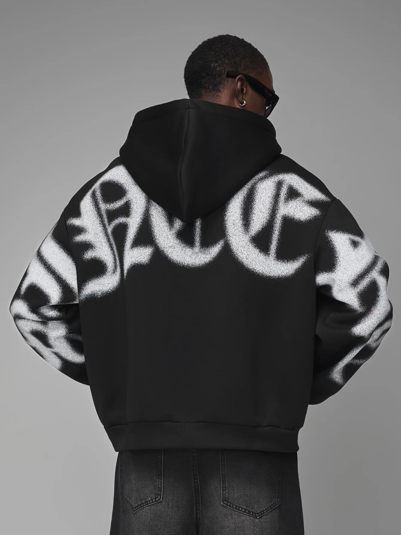 Men's Oversized Graphic Hoodie Streetwear Gothic Letter Print Pullover Loose Fit Long Sleeve Casual Black Sweatshirt Y2K Top gallery 3