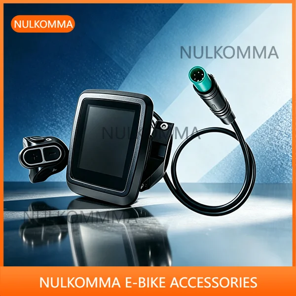 NULKOMMA 36V48V Electric Bike LCD Display 5Pin Connector D16 E-bike Control Panel Speedometer Handlebar Switch for Folding Ebike
