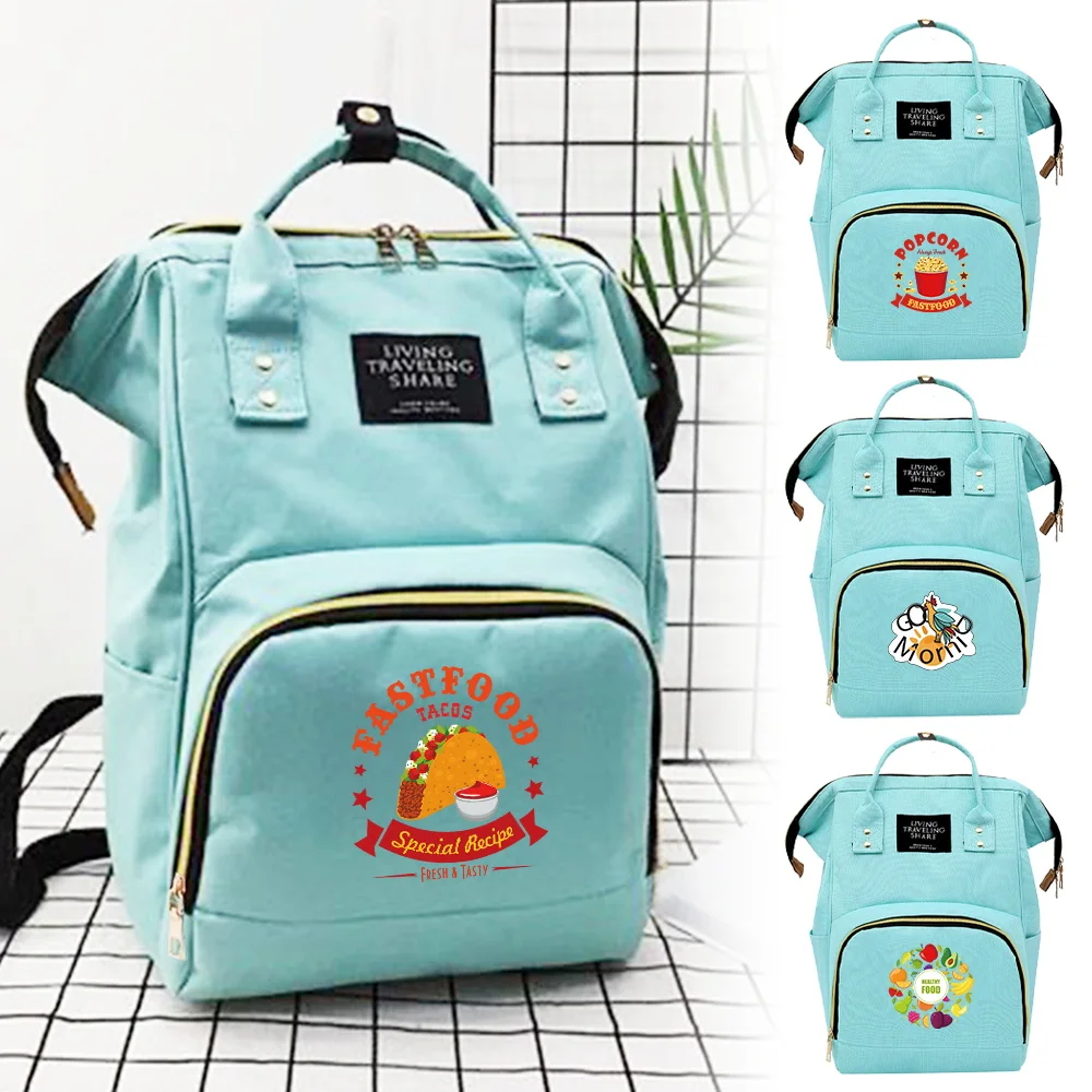 

Maternity Bag Changing Mat Convenient Travel Tote Large Capacity Infant Products Mommy Backpack Food Series with Compartments