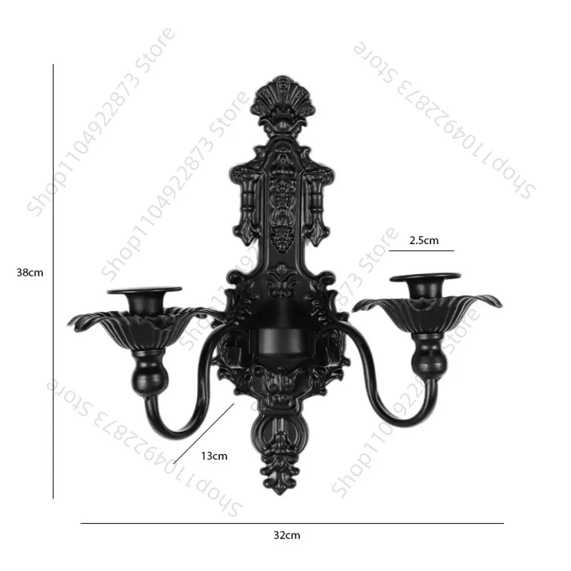 Metal Wall Candle Sconces Candelabra Wall Decorations Ideal for Stick Candles for Bedroom Table Centerpieces Living Room Home