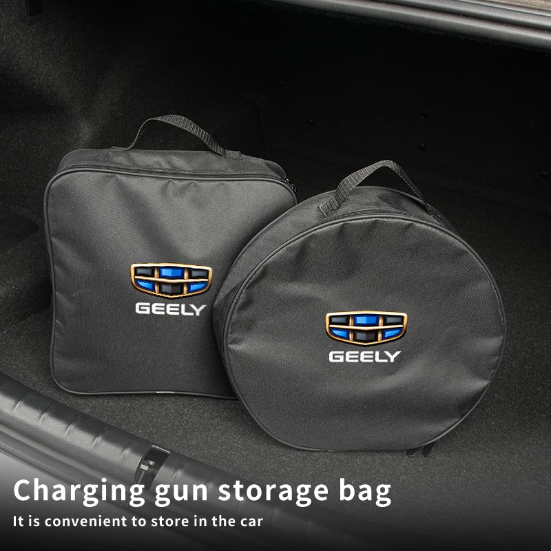 

Car Charge Cable Storage Box Charging Gun Organiser Auto Tools Organizer For Geely Emgrand X7 EC7 Atlas Boyue GC6 Parts EC8 CK2