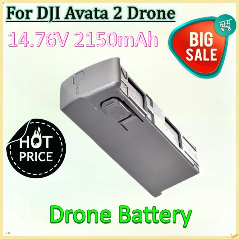 

New 14.76V 2150mAh for DJI Avata 2 Drone Accessories Rechargeable Batteries + 2 Two-Way Charging Hub Intelligent Flight Battery