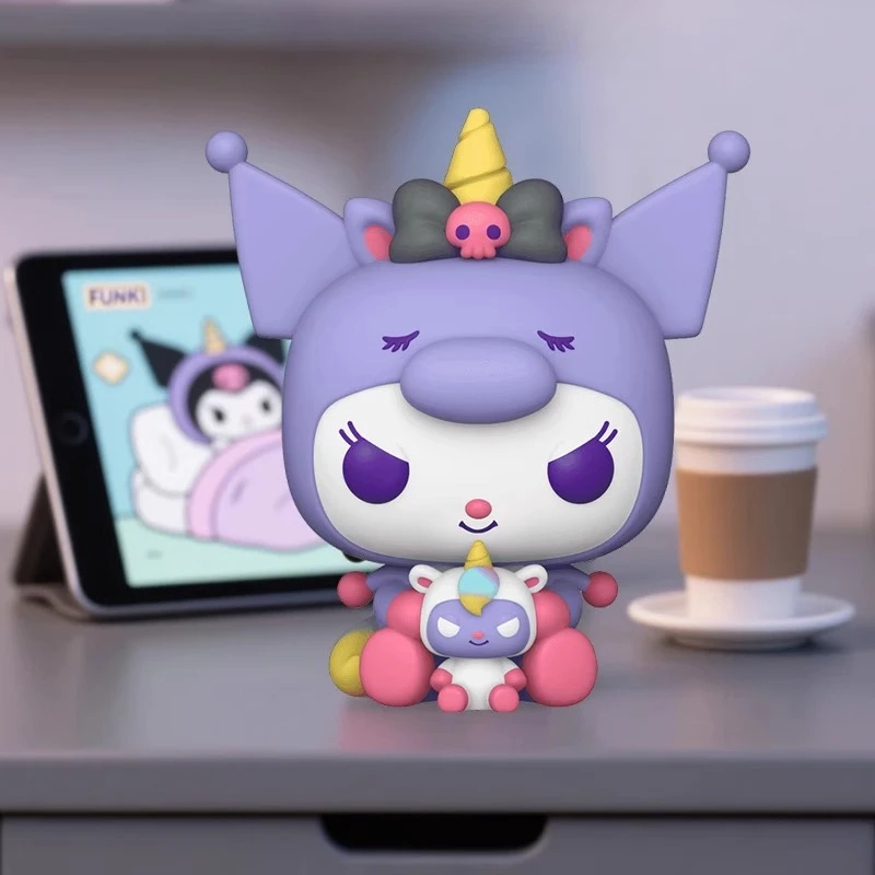 

Genuine Edition FUNKO POP Sanrio Kuromi Unicorn Pajamas Anime Action Desktop Decoration Ornament Model Toys Collectible Model