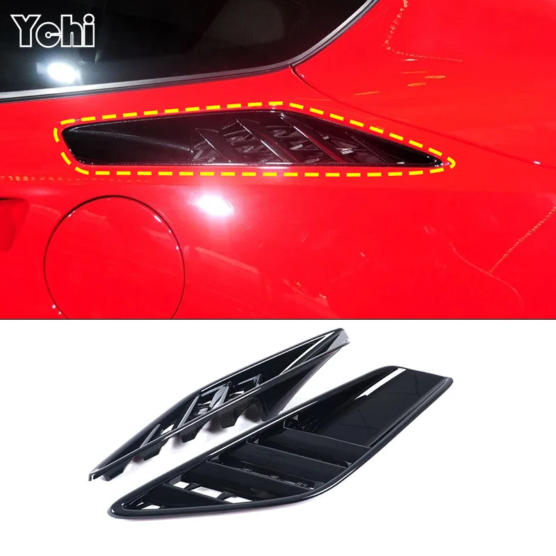 

ABS углеродное волокно для Chevrolet Corvette C7 2014-2019, заднее крыло автомобиля, воздушная направляющая рамка, декоративная наклейка, автомобильные аксессуары