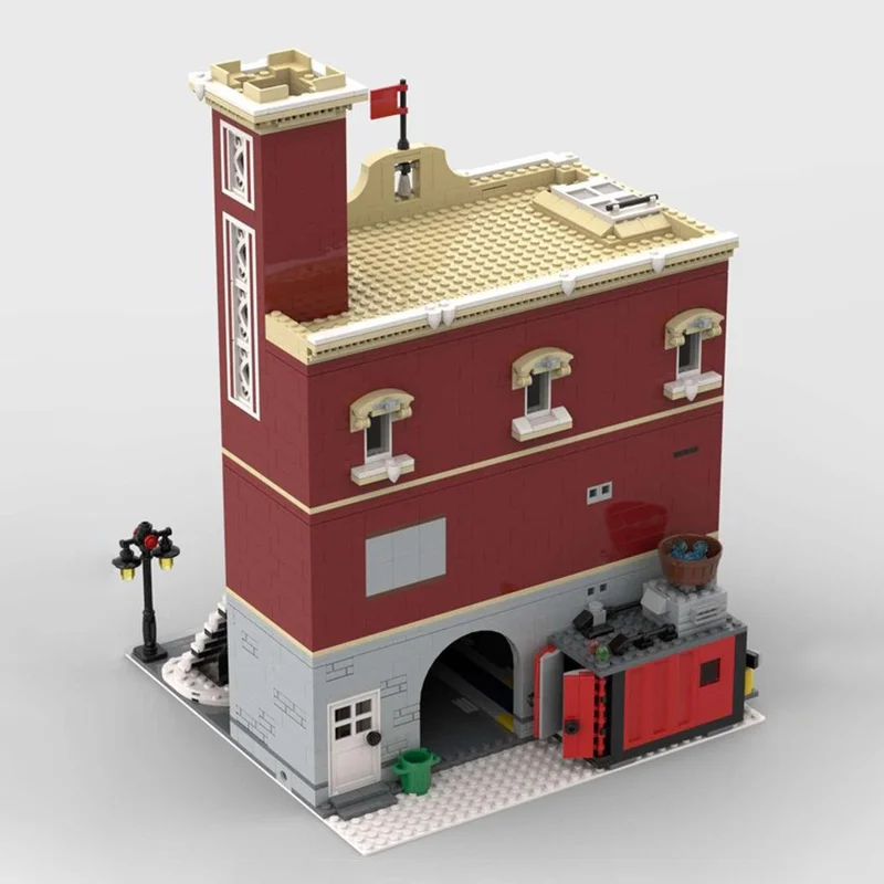 2886 قطعة MOC وحدات محطة إطفاء الشتاء وحدات نموذج اللبنات العمارة تجميع اللعب لتقوم بها بنفسك هدية الكريسماس الطوب الاطفال