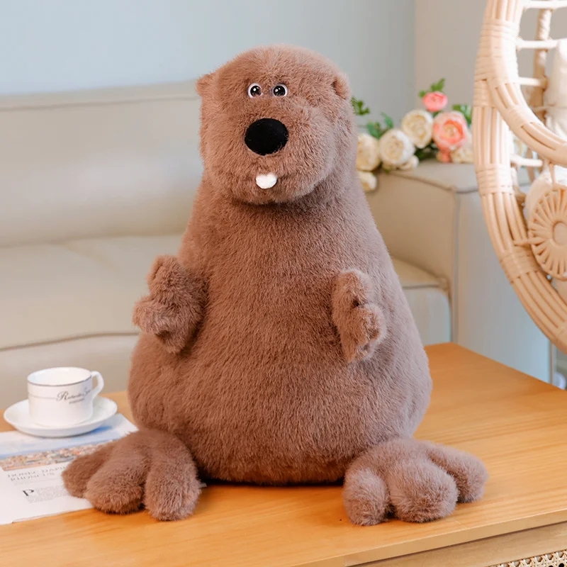 35/50/70cm Cute Wild Fat Animal Plush Doll Pillow Hippo Marmot Polar Bear Dog Plush Toy Super Soft Gift For Boys And Girls