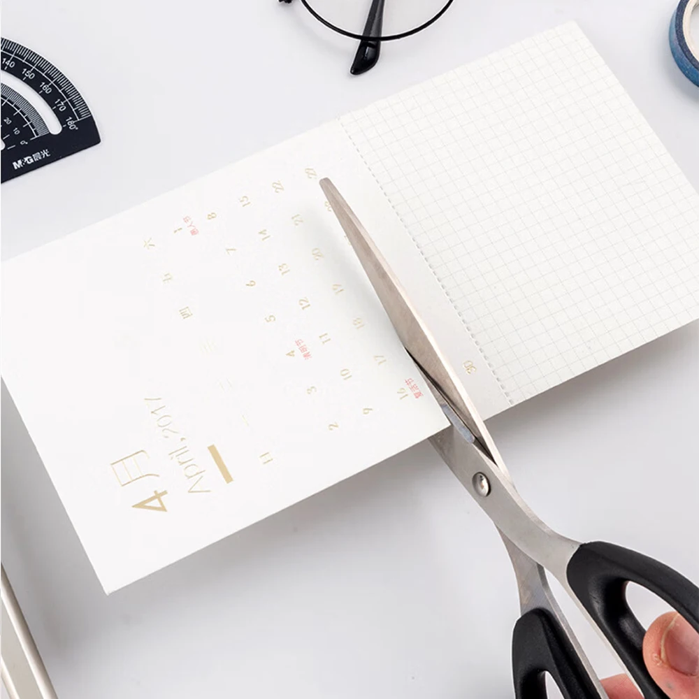 M & G القرطاسية 160/210 مللي متر مقص طرف مستدير مقص صغير متوسط كبير اليدوية ورقة مقص اللوازم المكتبية المنزلية أحمر/أسود