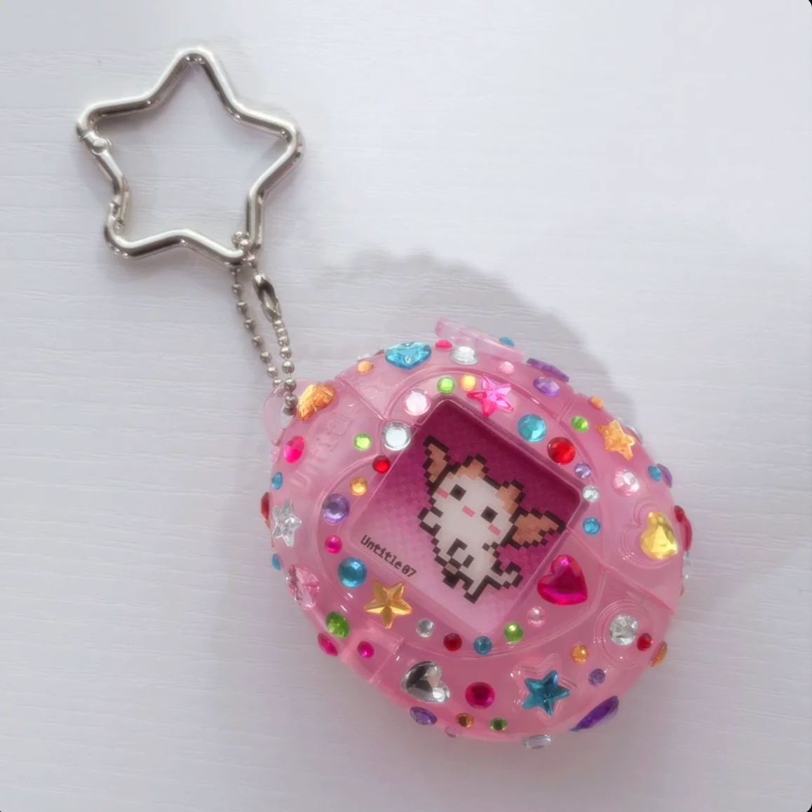 For Airpods5 Pro3 Tama Got Chi Style Cute Earphone Case Transparent Soft Silicone Earphone Case With Cartoon Lanyard Sticker