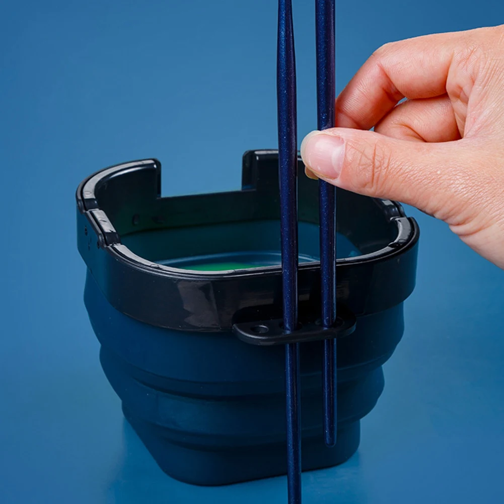 กล่องสีแบบพับ3-in-1ที่เหนือกว่ามาพร้อมกับกล่องใส่สี16ช่องสีดำ