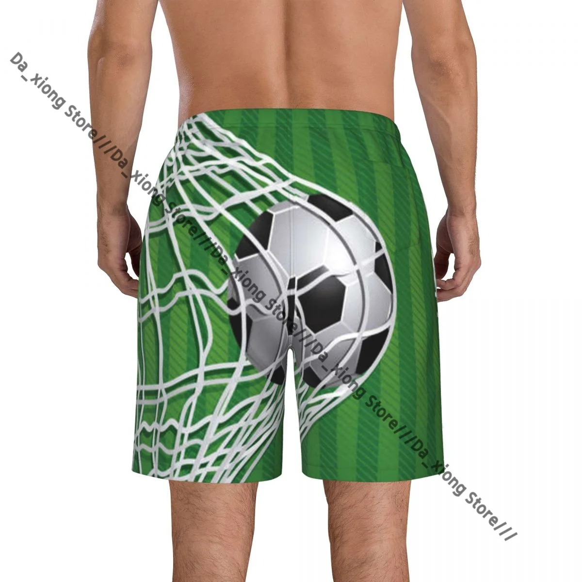 Men Beach Short Quick-drying Swimming Trunk Soccer Design Swimwear Swimsuit Bathing Shorts