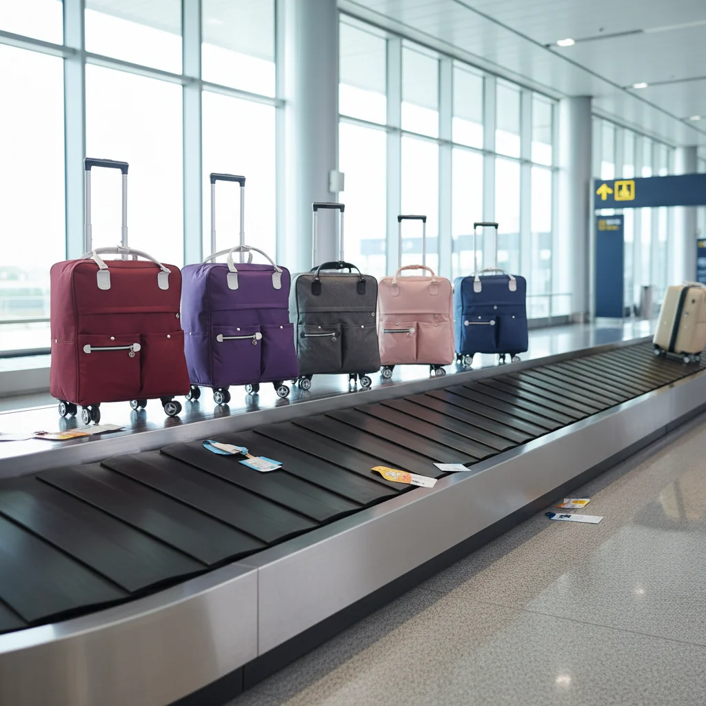 2026 New Wholesale Unisex Oxford Duffle Bag with Wheels Lightweight Foldable Large Capacity Portable Travel Trolley Bag