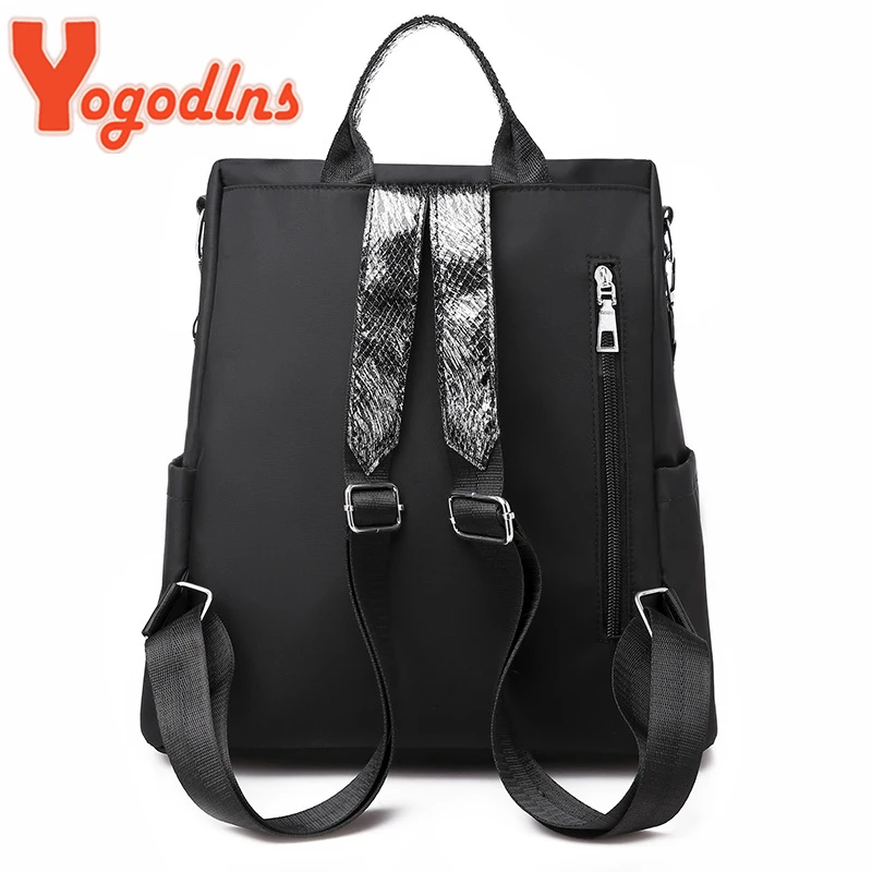 Yogodlns Backpack Women New Fashion Girls Bag Pack Lightweight Waterproof Travel Bags Oxford Cloth Schoolbag Elegant Rucksack