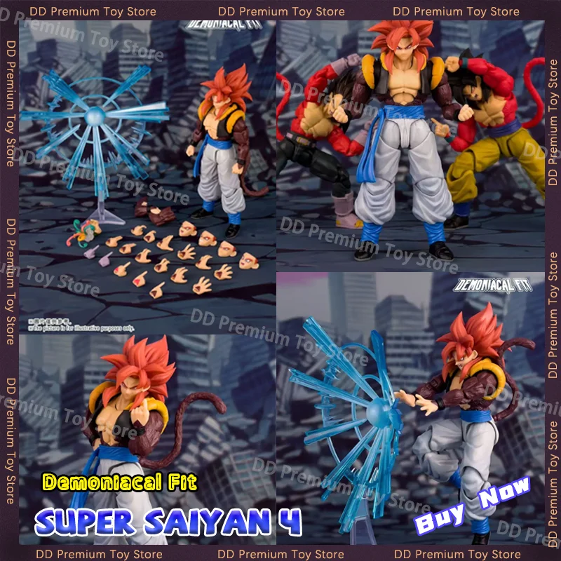 

New Demoniacal Fit Gogeta Action Figure SSJ4 Dragon Ball SHF GT 3.0 Figures Super Saiyan 4 Gogeta Figurine Model collectableToy