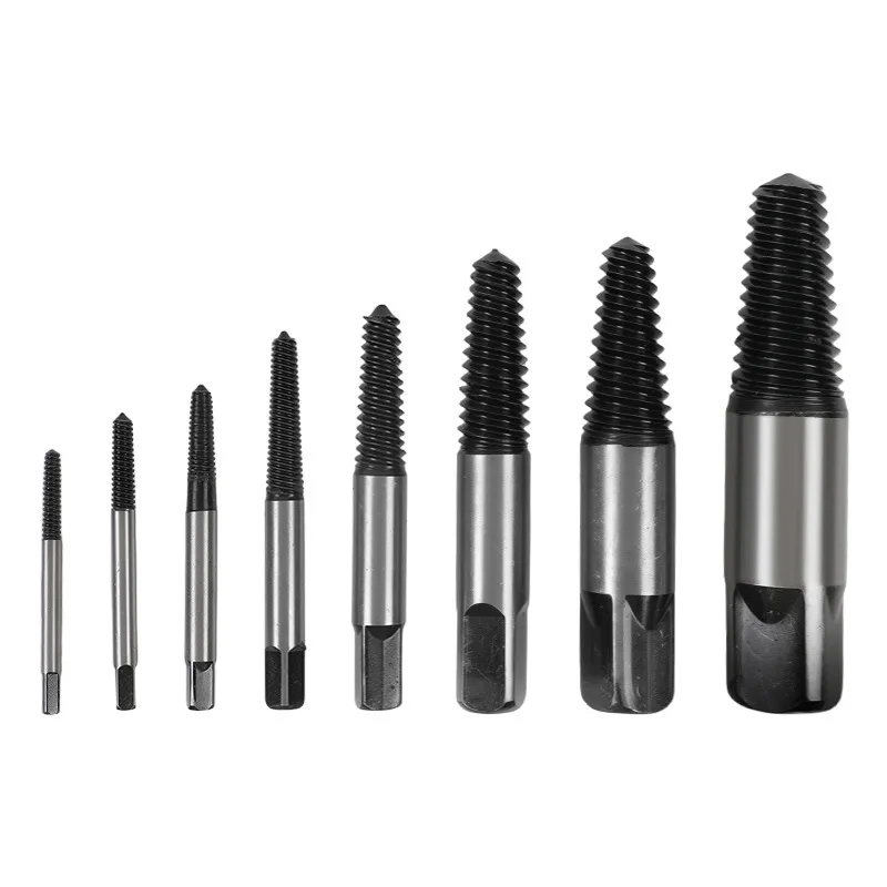 8pcs Screw Extractor Drill Bit Set Damaged Screws Remover Extractor Woodworking Tools Broken Bolt Water Pipe Extractor Removal