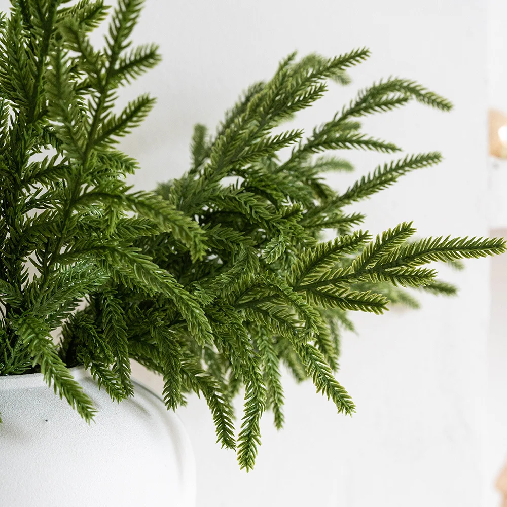 9FT Christmas Garland Real Touch Norfolk Pine Garland Faux Cedar Vine Xmas Realistic for Mantle Table Front Door Holiday Decor - Image 2