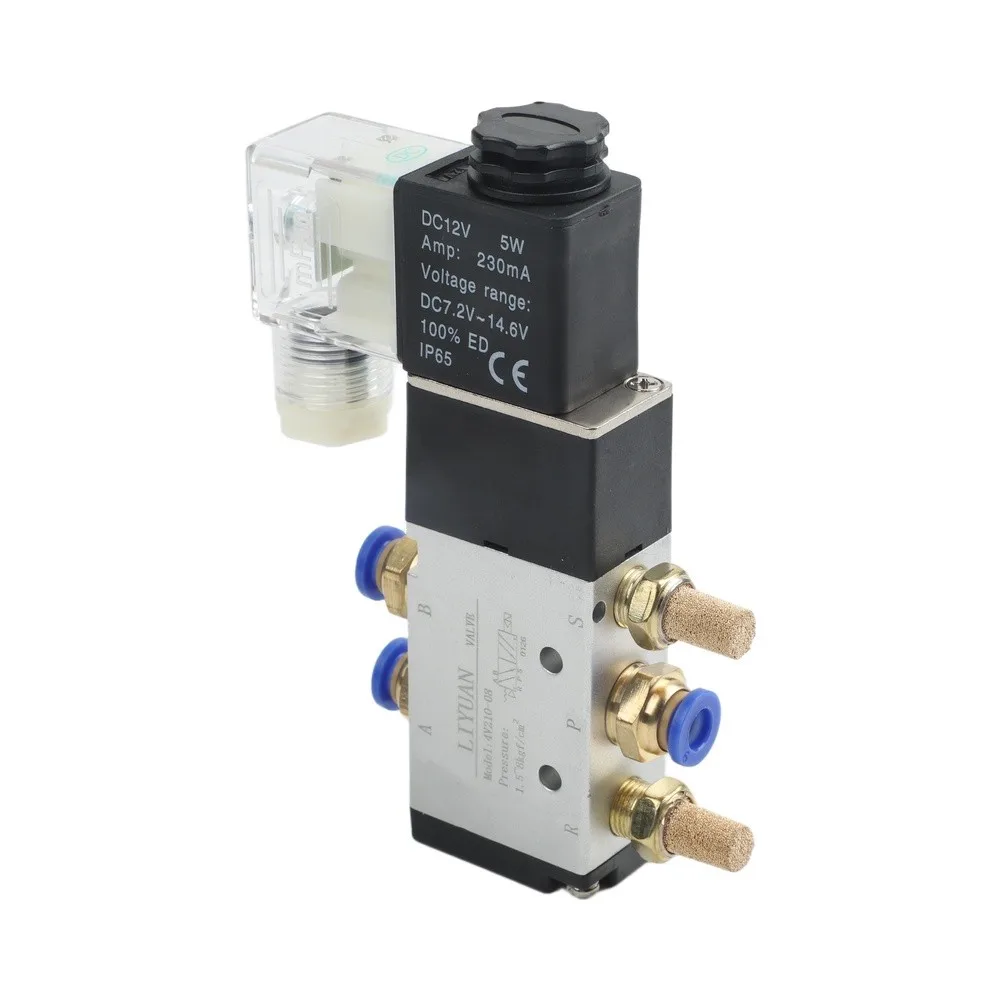 Replace Parts Solenoid Valve Pneumatic 2 Position 0-116 PSI Kits DC 12V BSPT 4V210-08 2018 Sale Useful  Replace