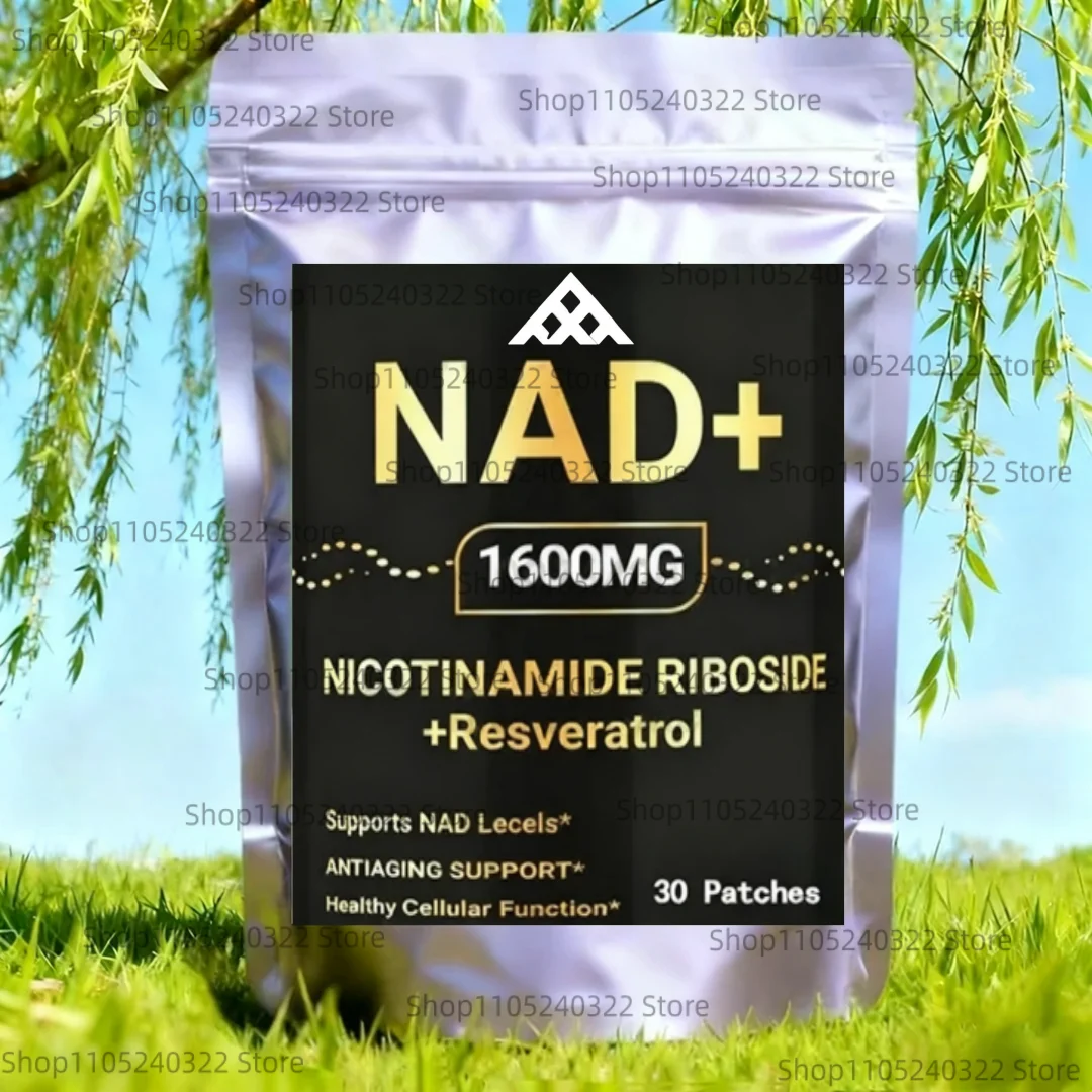 30 Patches Nad+ Transdermal Patches With Nicotinamide Riboside Resveratrol For Cellular Energy, Longevity & Healthy Aging