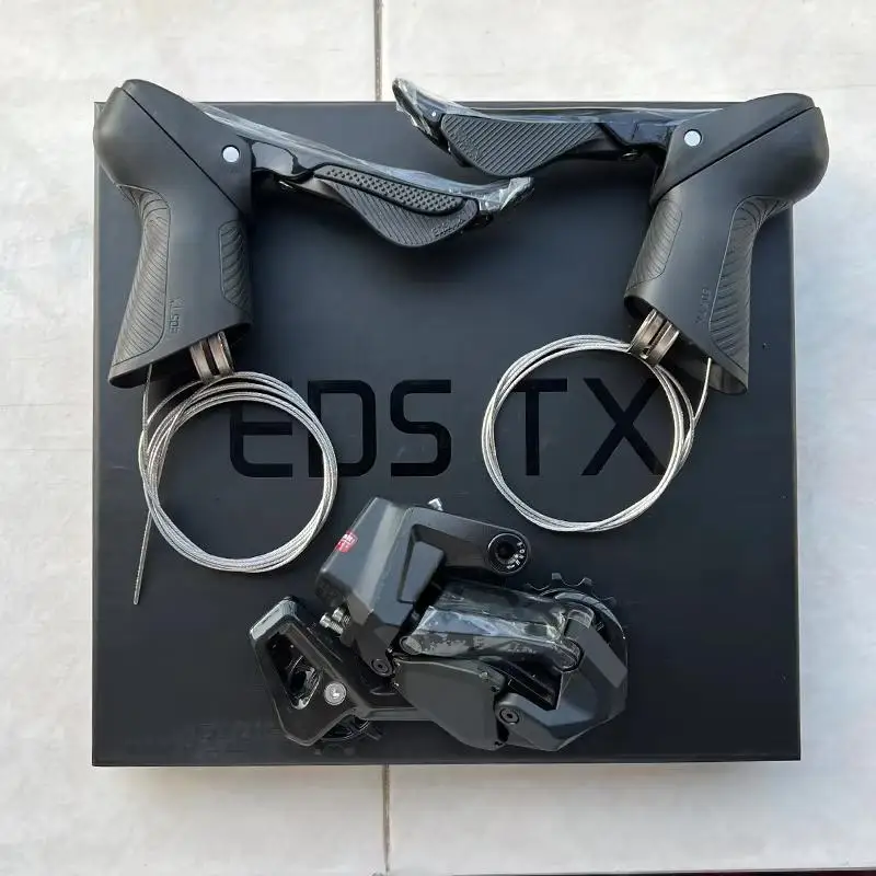 

Wheeltop EDS Wireless Electronic Groupset 7-14 скоростей из углеродного волокна V-образный тормоз, одинарная звездочка, переключатель руля для шоссейного велосипеда