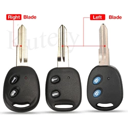 jingyuqin 2 Buttons For Chevrolet LOVA Sail Epica Lechi Spark Remote Key Uncut Brass Blade Blank Key Shell Replacement
