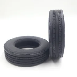 2Pcs High Quality Rubber Tire 79mm Diameter Simulation Wheel for 1/14 Tamiya RC Truck Scania 770S Benz Actros Volvo MAN Car Part