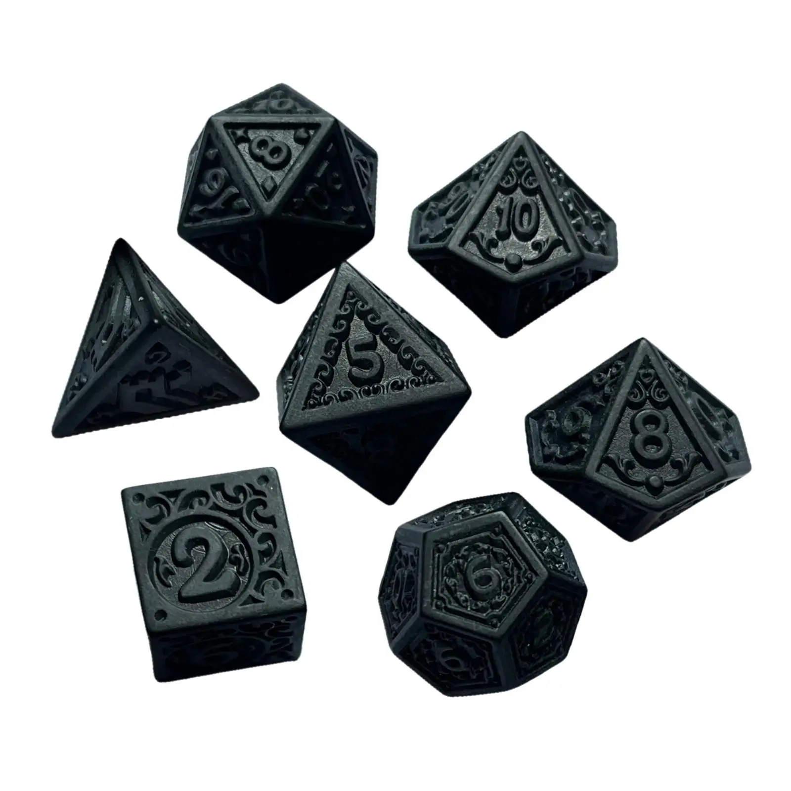 

7Pcs Polyhedral Dice Vintage Style Entertainments Toy Party Tabletop Game Collection Acrylic Multisided Dice for Role Playing