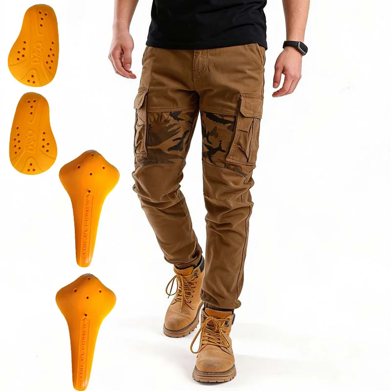 

High Abrasion Resistance Motorcycle Pants Anti Slip Anti Fall Protective Gear Work Commute Safety Riding 052