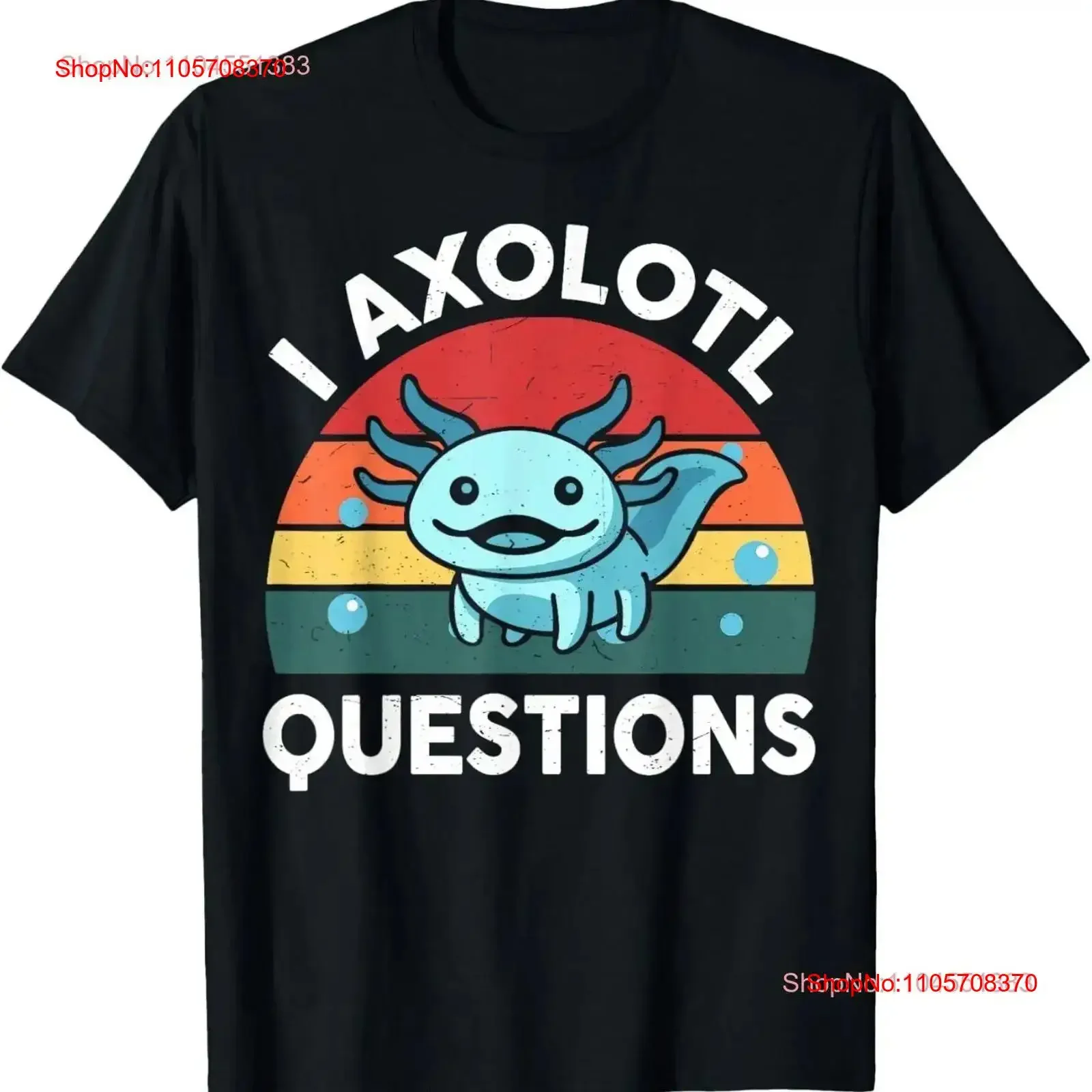 I Axolotl Questions Cute T Shirt vintage Washed graphic Unisex streetwear fashion Stylish Soft Top For Everyday Wear