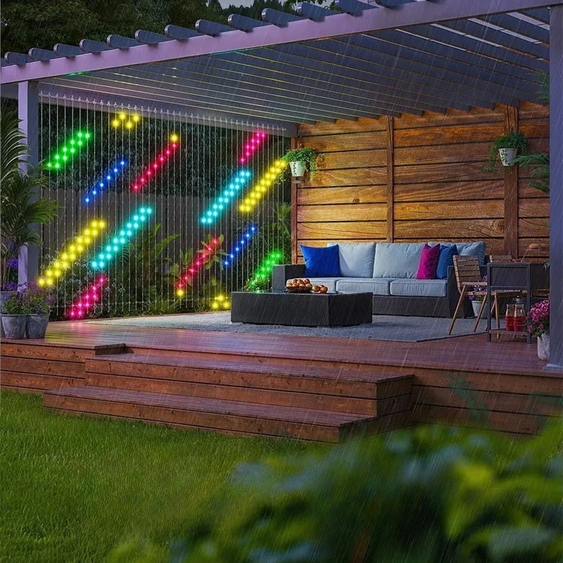 400LEDs Smart Curtain String Light Bluetooth APP Control Christmas Fairy Light DIY Pattern Waterproof for Indoor Outdoor Decor