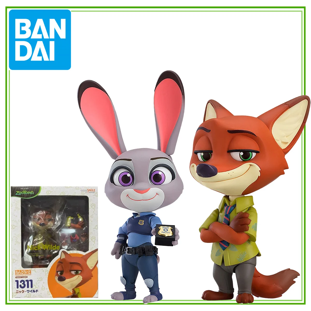 

Zootopia Nick & Judy Q-style Nendoroid Figure - Adorable Chibi Statue, Fine Details, High-quality Anime Peripheral,