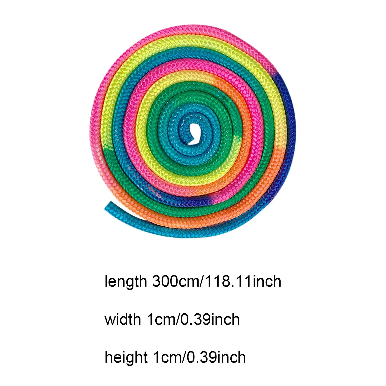 Rhythmic Gymnastics Rope 3 Meter Nylon Arts Training Jump Rope Gymnastic Prop for Outdoor Exercise and Stage Show