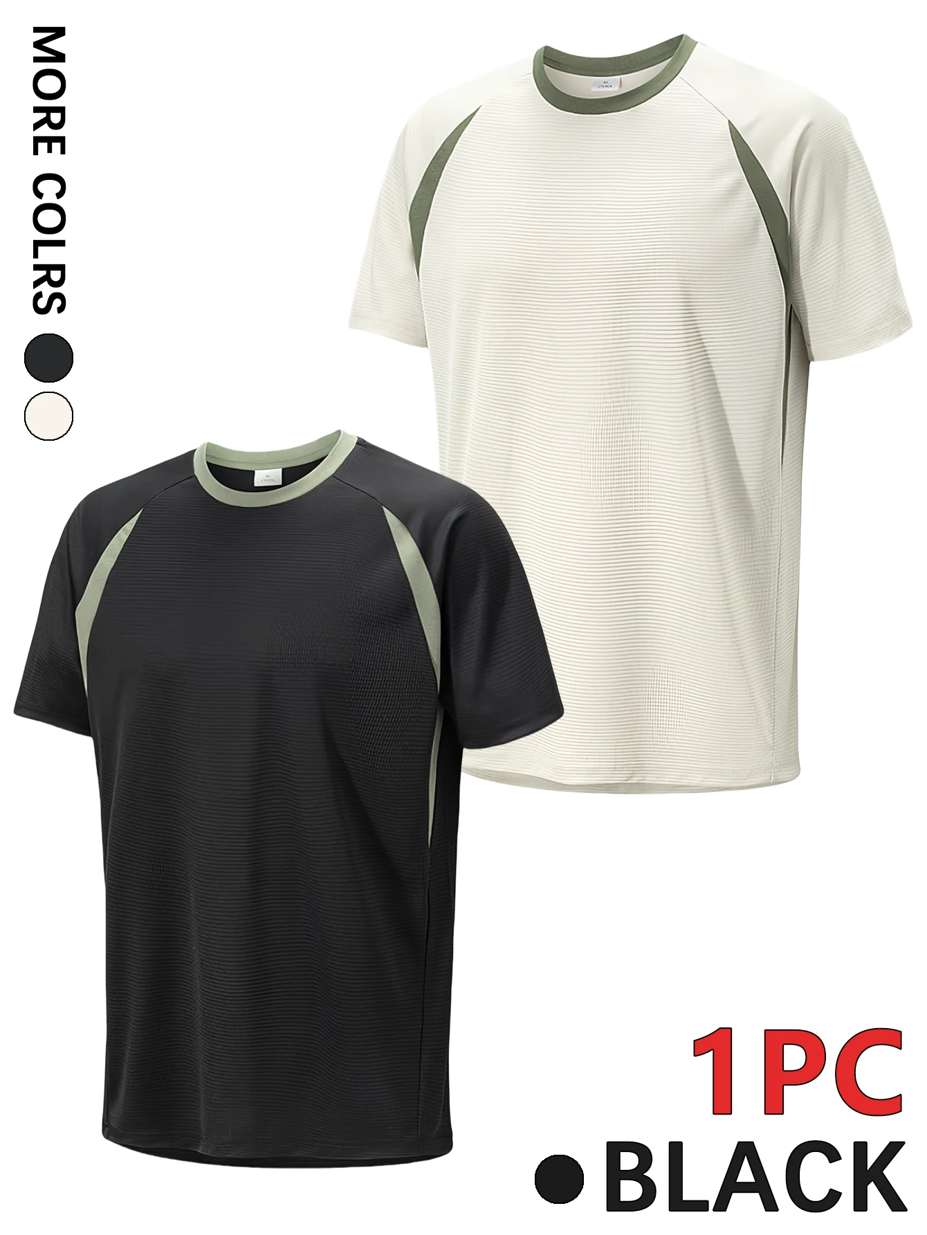 Men's Plain Round Neck Short-Sleeved T-Shirt, Regular Fit Casual Stretch Short-Sleeved Top, Soft and Skin-Friendly Fabric, Fashionable Men's Clothing for Daily Wear, Versatile Clothing for Men