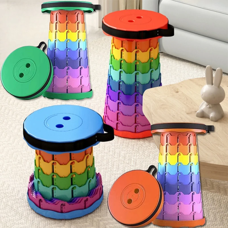 

Foldable Stool Thickened, Portable Collapsible Stool Retractable Stool for Fishing, Hiking, BBQ, Parties, Outdoor Activities