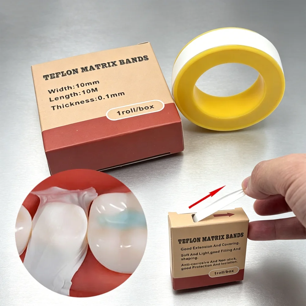 Image of Zahnmedizinische Teflon-Matrixbänder Antihaft-Matrixstreifen Matrizen PTFE-Rohmaterial-Band 0,1mm Dicke