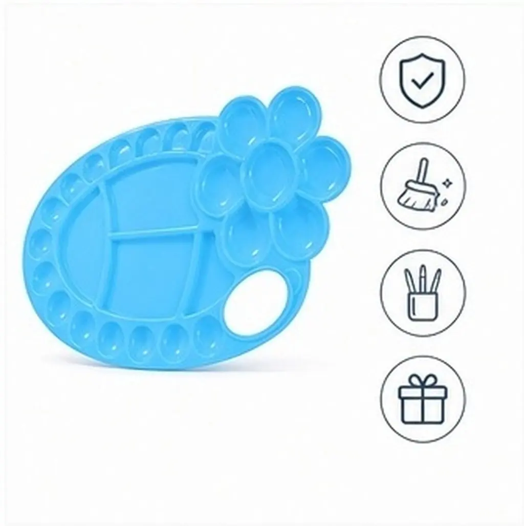 8Pcs Compact Lightweight Pigment Tray for Watercolor Gouache Painting Easy Clean Portable Color Mixing Board Artist Painting